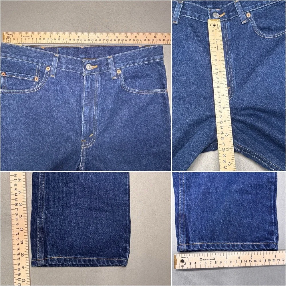 Vintage Levi's 505 Jeans Men's 33x30 Blue Dark Denim Cotton Regular Straight Y2K